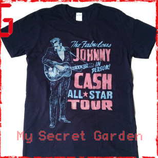 Johnny Cash - All Star Tour Official Fitted Jersey T Shirt ( Men M ) ***READY TO SHIP from Hong Kong***